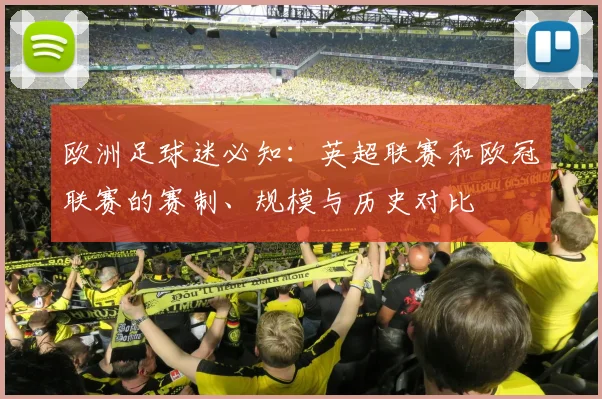 欧洲足球迷必知：英超联赛和欧冠联赛的赛制、规模与历史对比
